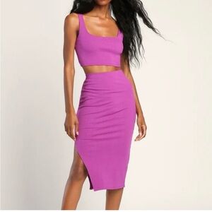 Lulu's Vibrant Purple Midi Skirt